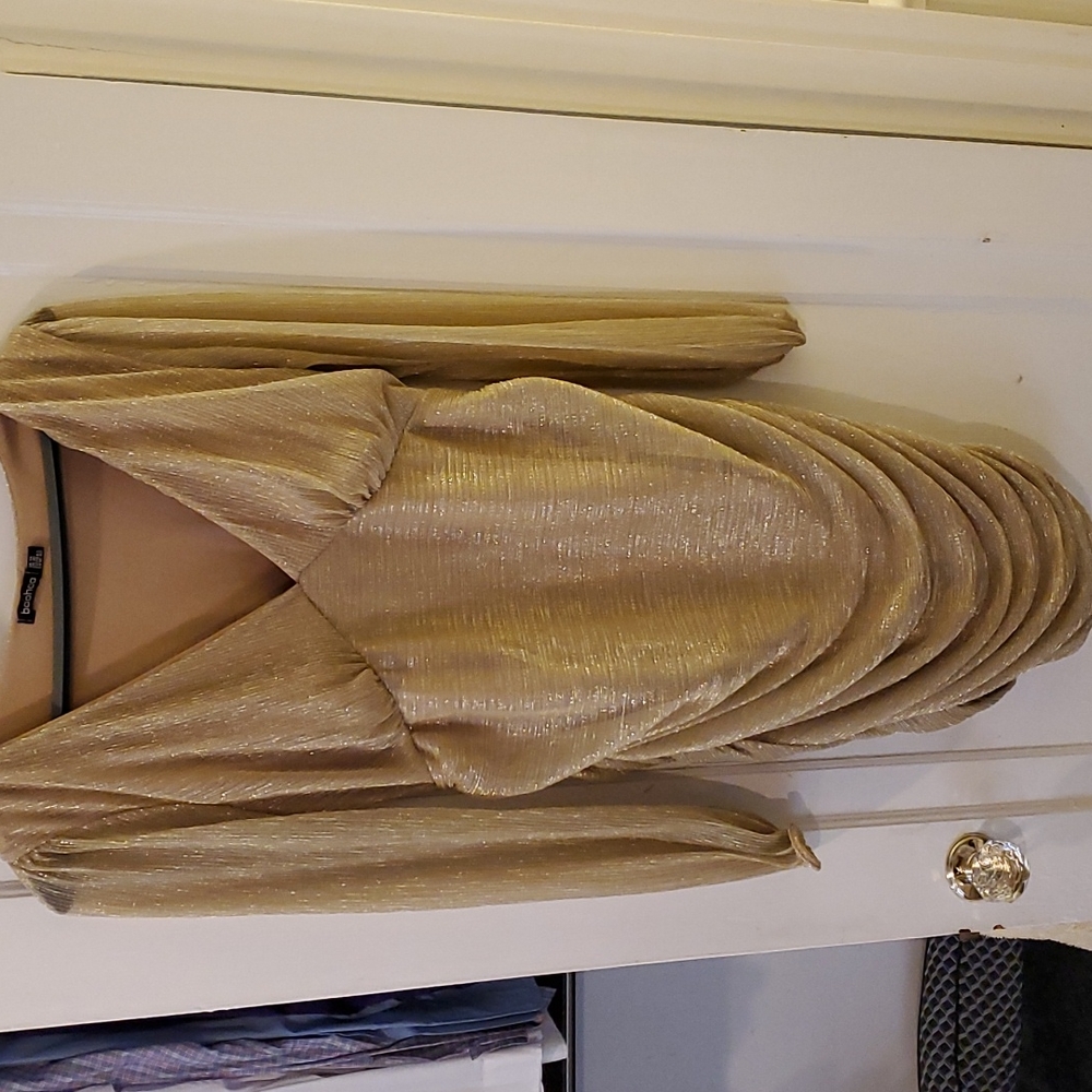 Gold Shimmer MATERNITY Dress